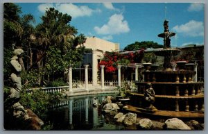 Postcard Clearwater Florida c1960s Kapok Tree Inn Fountain Defunct & Closed 1991
