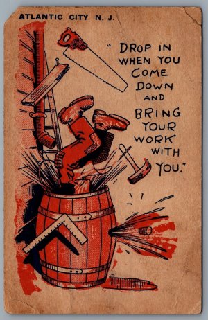 Postcard Philadelphia PA c1910s Hawthorne Club Cigar Advertisement Atlantic City