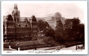 RPPC c1911 London England Festival of Empire Crystal Palace Canadian Parliament
