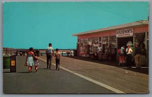 Postcard Cape May NJ c1964 Cape May’s Promenade Looking East Amusement Skee Ball
