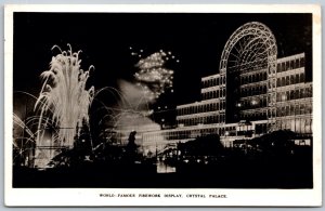 RPPC c1930s London United Kingdom Firework Display Crystal Palace by Talbot