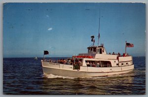 Postcard Falmouth MA c1970 M.V. Vineyard Queen From Pier 45 to Cape Cod