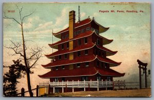Postcard Reading PA c1912 The Pagoda on Mount Penn Japanese Style