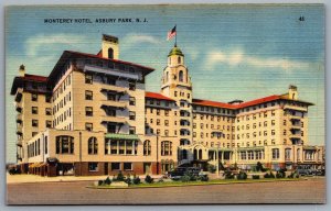 Postcard Asbury Park NJ c1940s Monterey Hotel Drugs Store Defunct