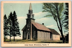 Postcard Williamsburg Ontario c1937 United Church by PECO