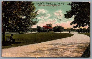 Postcard Denver CO c1912 City Park Pavilion CDS Machine Cancel