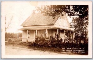Postcard RPPC c1935 Callander Ontario House Birth Place of Dionne Quintuplets