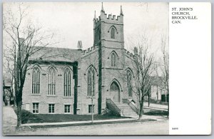 Postcard Brockville Ontario c1910s St. John's Church Leeds and Grenville County