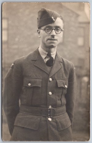 Postcard RPPC c1920s England Royal Air Force Soldier or Officer