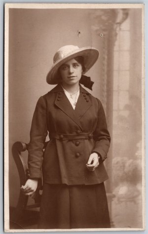 Postcard RPPC c1910s Studio Photo of Miss Lily Smith