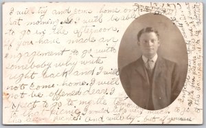 RPPC c1908 Oshawa Ontario Photo of J. Robert to Miss Lizzie Vivian Scarboro Jct.