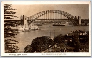 Postcard RPPC c1950s Sydney Australia The Harbour Bridge New South Wales N.S.W.
