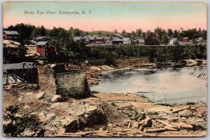 Postcard Emeryville New York c1910s Birds Eye View St. Lawrence County
