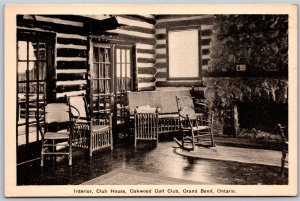 Postcard Grand Bend ONT Oakwood Golf Club House Interior View Lambton County