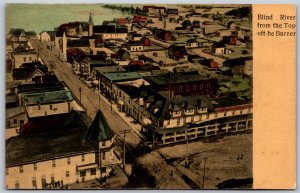 Postcard Blind River Ontario c1908 From Top of Burner Town View to Gorrie ONT