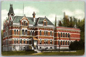 Postcard Owen Sound Ontario c1910s Collegiate Institute Grey County