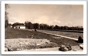 Postcard RPPC c1948 Beaverton Ontario Harbour View Brock Township *as is*