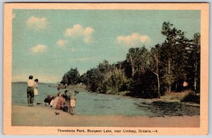 Postcard Lindsay Ontario 1930s Thurstonia Park Sturgeon Lake Scenic View by PECO