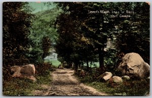 Postcard Lake Of Bays Ontario c1910s Lovers Walk Scenic View