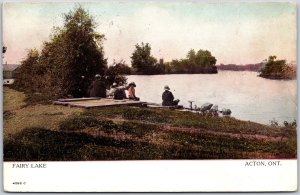 Postcard Acton Ontario c1909 Fairy Lake Scenic View Halton Region by Warwick