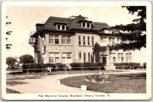 Postcard Brampton Ontario c1940s Peel Memorial Hospital Demolished 2012 by PECO