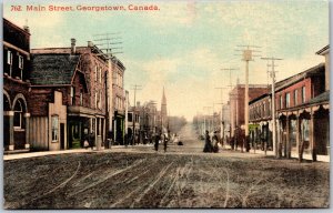Postcard Georgetown Ontario c1910s Main Street Halton County by Stedman Bros