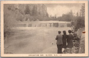 Postcard Oliver British Columbia c1948 Irrigation Dam Okanagan Valley