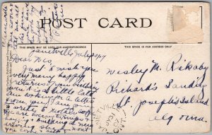 Postcard Split Ring Cancel c1907 Janetville Ontario Billy and the Kid