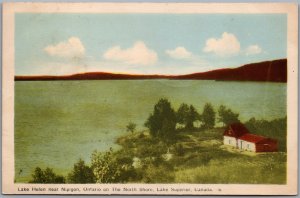 Postcard Lake Superior Ontario c1946 Lake Helen near Nipigon The North Shore RPO