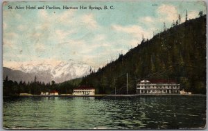 Postcard Harrison Hot Springs British Columbia 1912 St. Alice Hotel and Pavilion