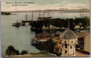Postcard Nanaimo British Columbia c1909 Harbour and Bastion Vancouver Island