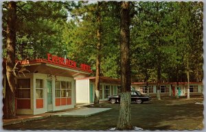 Postcard Princeton British Columbia Evergreen Motel Hwy 3 Hosts Rose and Sam