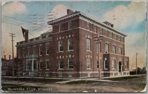 Postcard Winnipeg Manitoba c1908 Manitoba Club to Nelson BC by MacFarlane