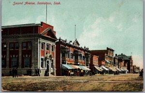Postcard Saskatoon Saskatchewan c1910s Second Avenue by Stedmna Bros.