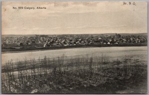 Postcard Calgary Alberta c1907 Scenic View Bow River