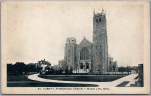 Postcard Moose Jaw Saskatchewan c1910s St. Andrew's Presbyterian Church