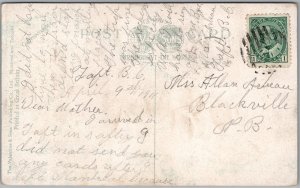 Postcard Split Ring Cancel c1911 Taft British Columbia to Blackville NB