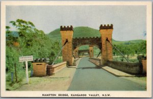 Postcard Kangaroo Valley New South Wales Australia c1950 Hampton Bridge