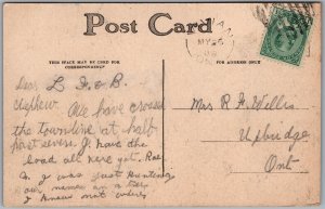 Postcard Split Ring Duplex Cancel c1908 Vivian Ontario York Region