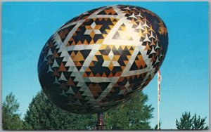 Postcard Vegreville Alberta c1979 World's Largest Easter Egg Pysanky RCMP