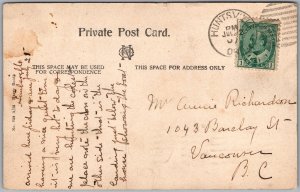 Postcard Huntsville Ontario c1907 Muskoka River Scenic View Industry (back)