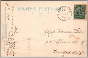 Postcard Petrolia Ontario c1907 The Midway Fall Fair 1906 Lambton County (back)