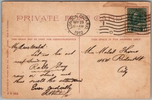 Postcard London Ontario c1912 Richmond Street Looking North Stedman Bros. (back)