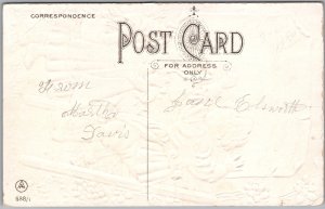 Postcard Clinton Ontario c1905 Public Library Rattenbury Street Huron County (back)