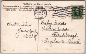 Postcard Galt Ontario c1908 Dickson School Street View to Clyde ONT Waterloo Reg (back)