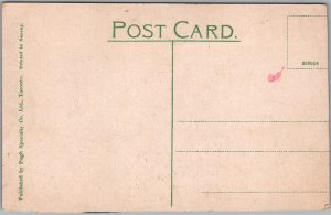  Postcard Huntsville Ontario 1910s School Children's Parade Street View *as is* (back)