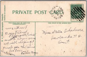 Postcard Huntsville Ontario c1905 Regatta Day Grunwald Resort Mary Lake SPR (back)