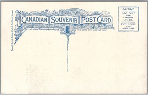 Postcard Brantford Ontario c1910s The Market Place Crowd Wagons by Warwick (back)