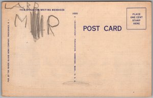 Postcard Davisville Rhode Island Camp Endicott Seabees Naval Construction WWII (back)