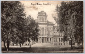 Postcard Hamilton Ontario c1907 Court House Split Ring Cancel Rannoch ONT